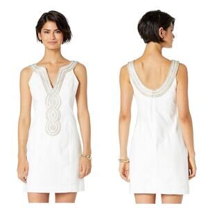 Lily Pulitzer Valli Shift Mini Dress Size 00 Resort White Preppy Quiet Luxury